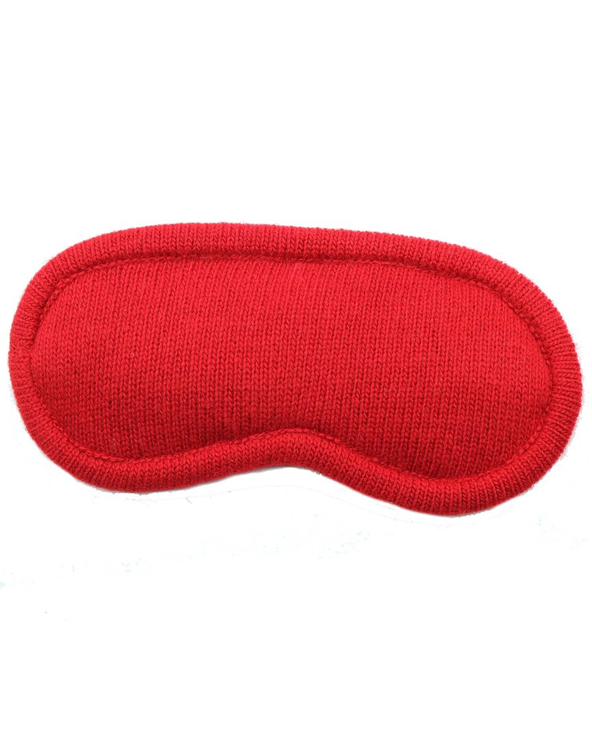 Portolano Knitted Eye Mask In Red