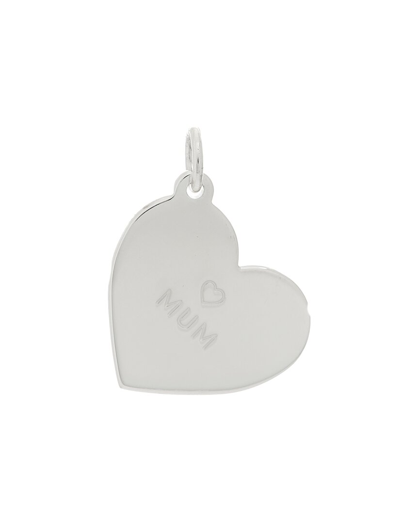 Tiffany & Co . Sterling Silver Mom Heart Charm (authentic Pre-loved) In Metallic