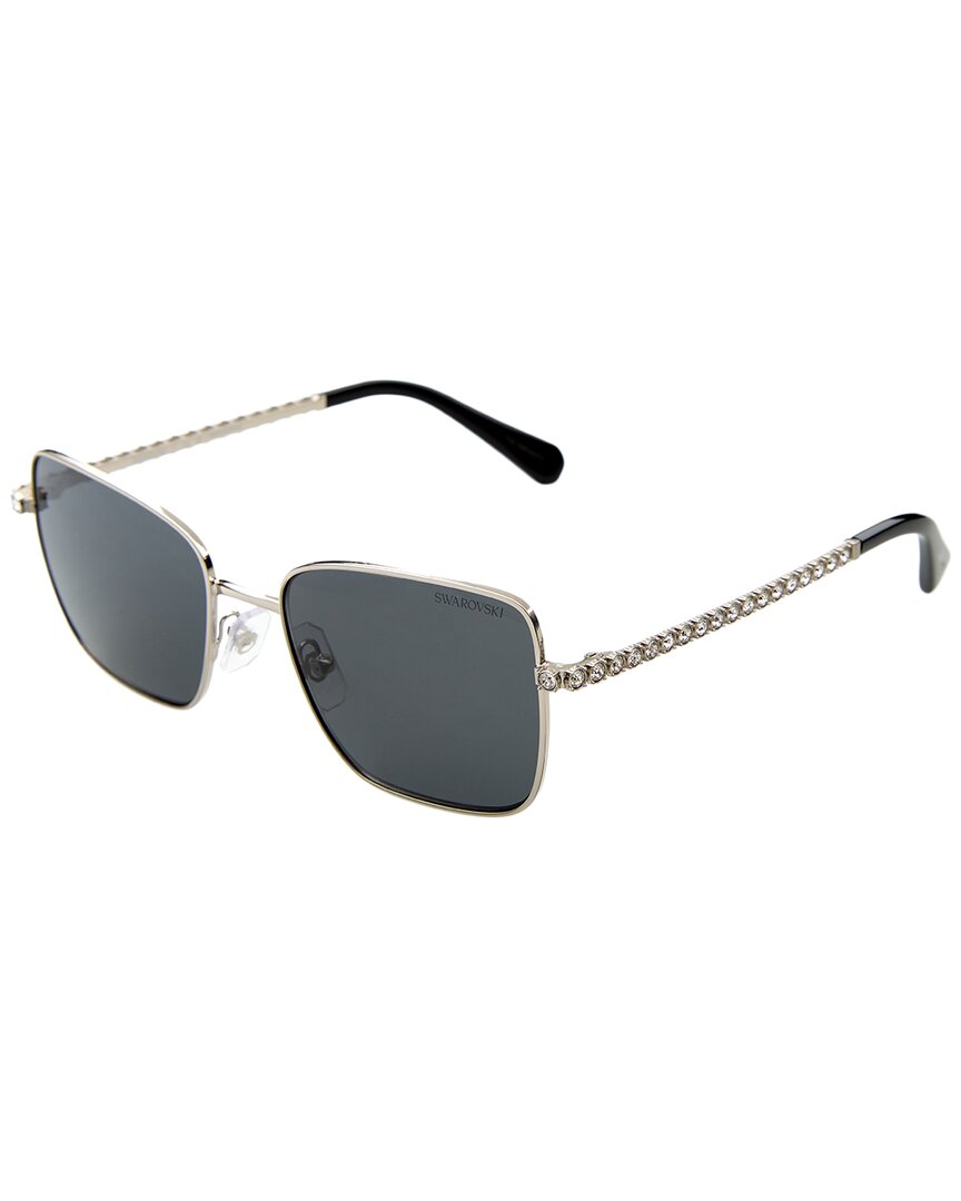 Swarovski Women's Silver/Dark/Grey Sk701553-X 53Mm Sunglasses