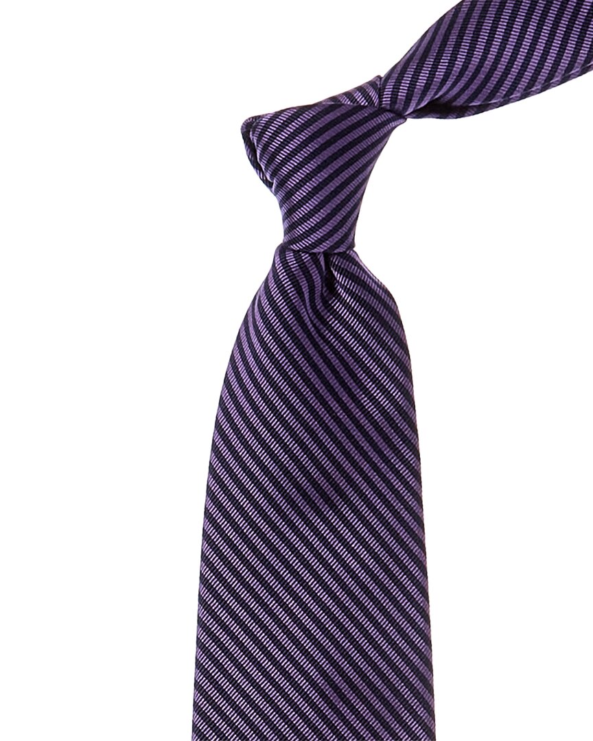 Shop Brooks Brothers Medium Purple Feeder Stripe Silk Tie