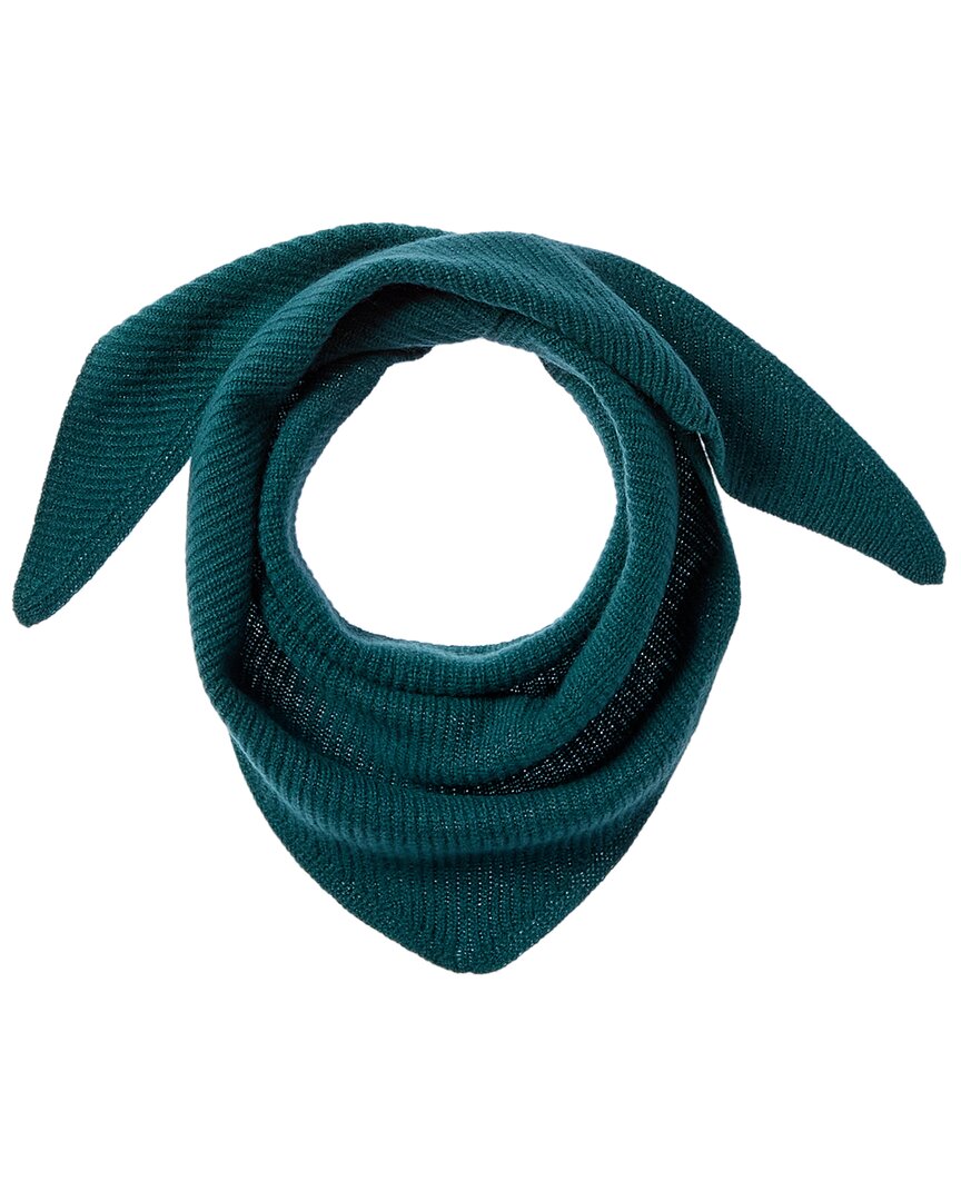 Phenix Rib Knit Cashmere Neckerchief In Blue