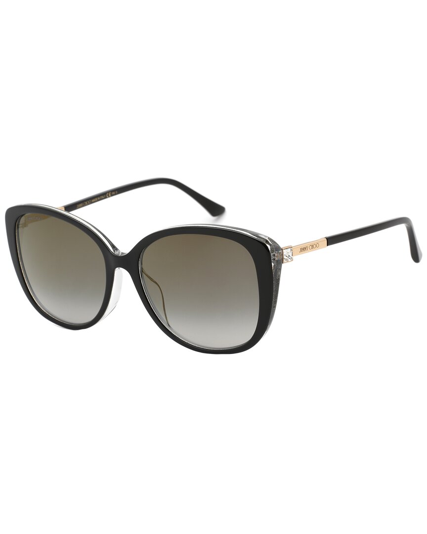 Jimmy Choo Aly Acetate Butterfly Sunglasses In Black