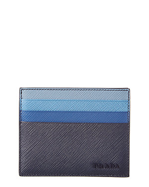 Prada Card Case (6 Card Slot) Saffiano Leather Baltico Blue in Saffiano  Leather - US