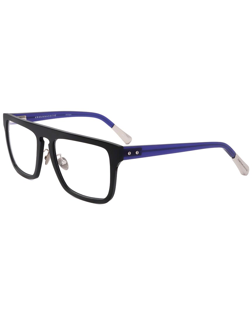 Shop Kris Van Assche By Linda Farrow Gallery Kris Van Assche By Linda Farrow Unisex Kva52 56mm Optical Frames In Black