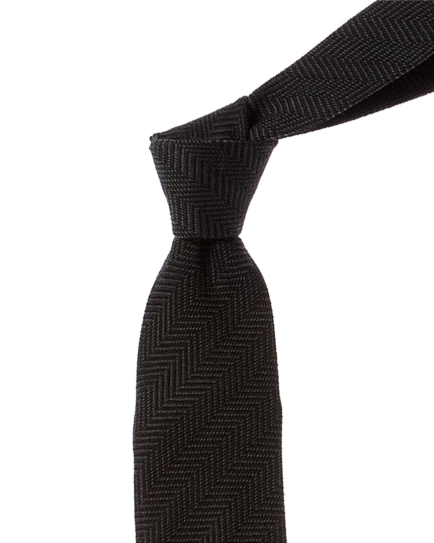 Shop Ted Baker Thallo Charcoal Wool Tie In Grey