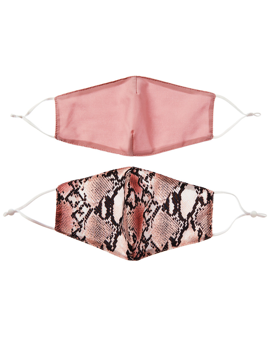 Marcus Adler Set Of 2 Cloth Face Masks In Pink