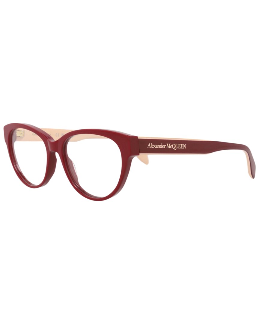 Alexander Mcqueen Women's Am0359o 52mm Optical Frames In Burgundy