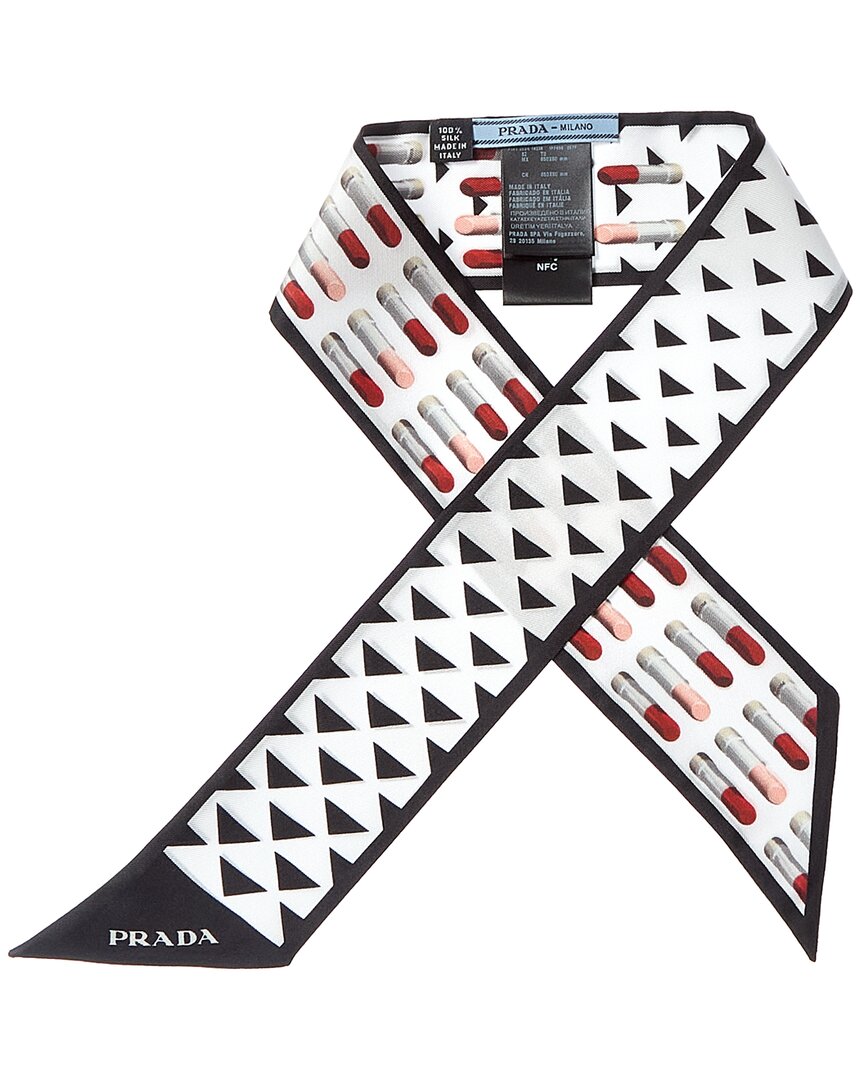 Prada Printed Silk Scarf