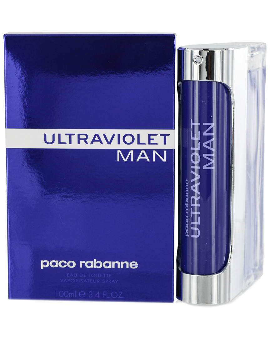 Rabanne Paco  Men's Ultraviolet Man 3.3oz Edt Spray In White