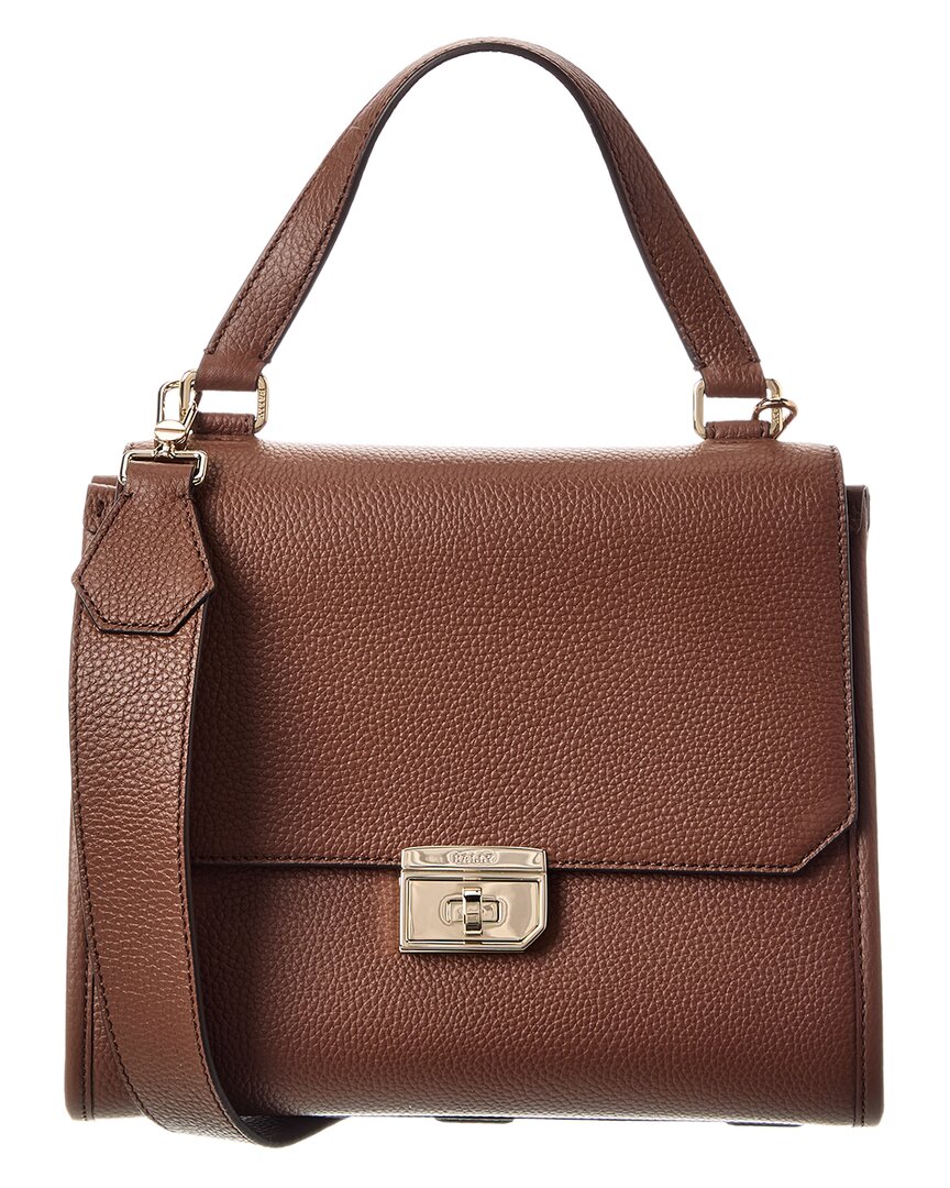 Bally Breeze Small Leather Satchel In Brown