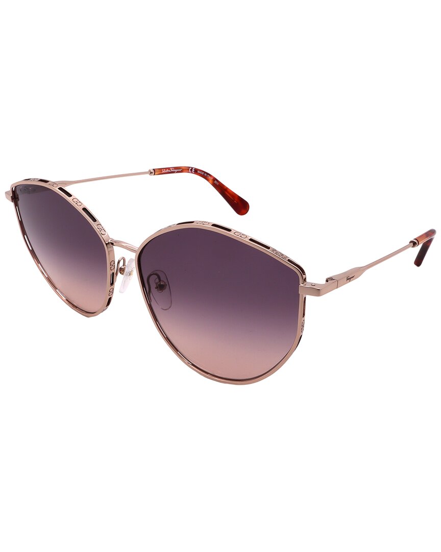 Ferragamo Women's Sf264s 60mm Sunglasses In Gold