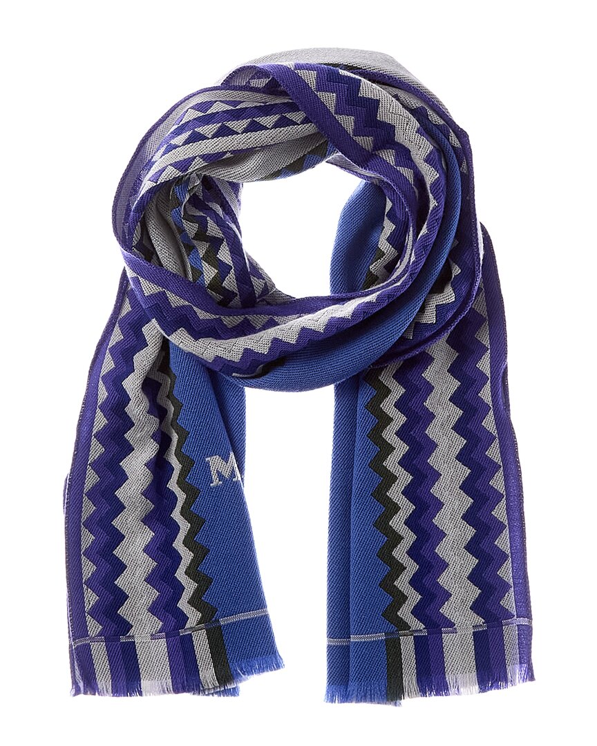 Missoni Wool Scarf In Blue