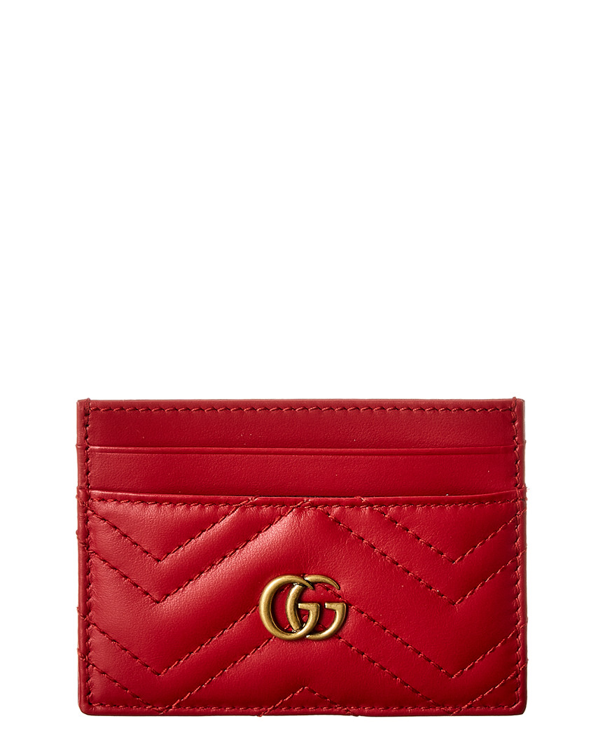 GUCCI GG MARMONT LEATHER CARD CASE