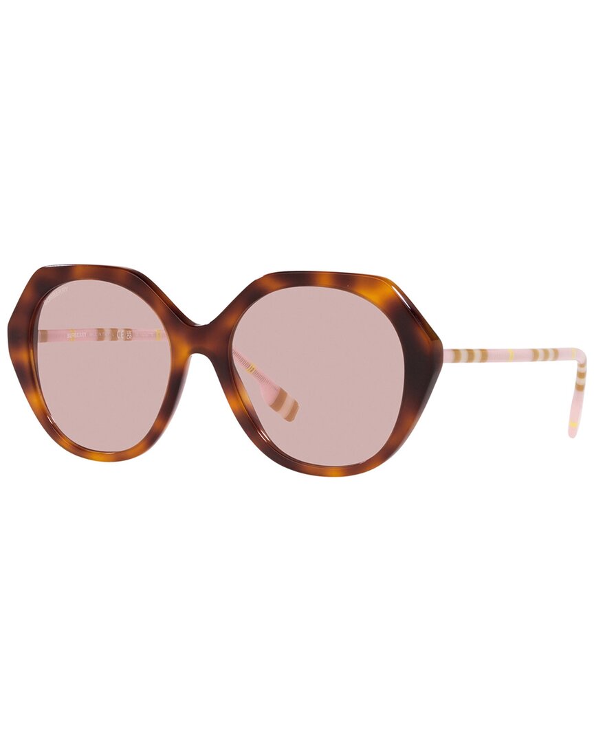 Shop Burberry Women's Vanessa 55mm Sunglasses In Brown