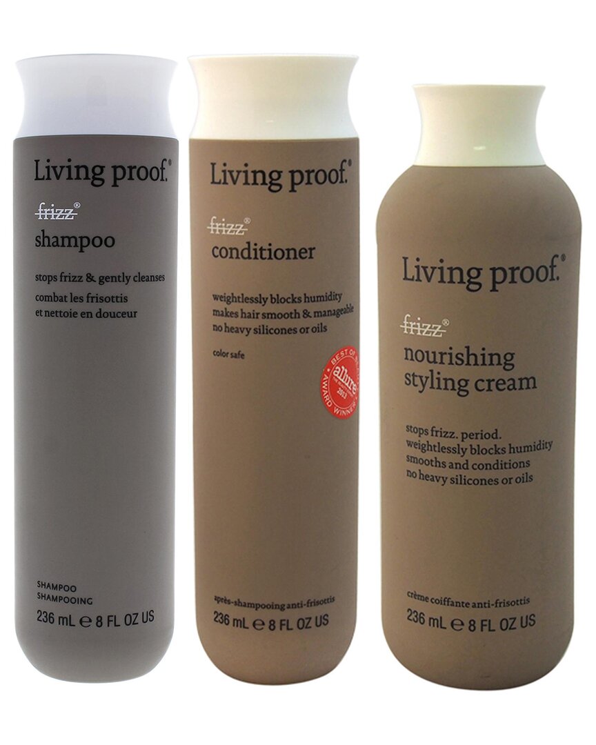 Living Proof No Frizz Shampoo Conditioner And Cream 3pc Kit