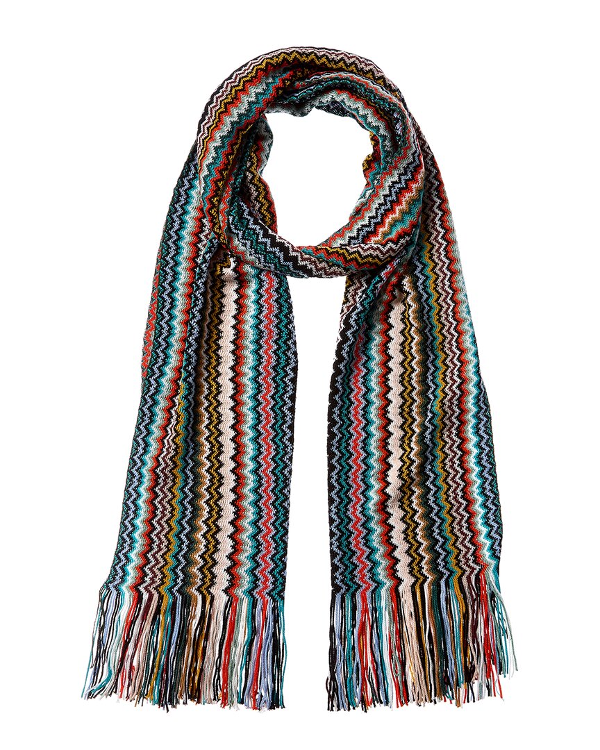 Missoni Wool-blend Scarf In Red
