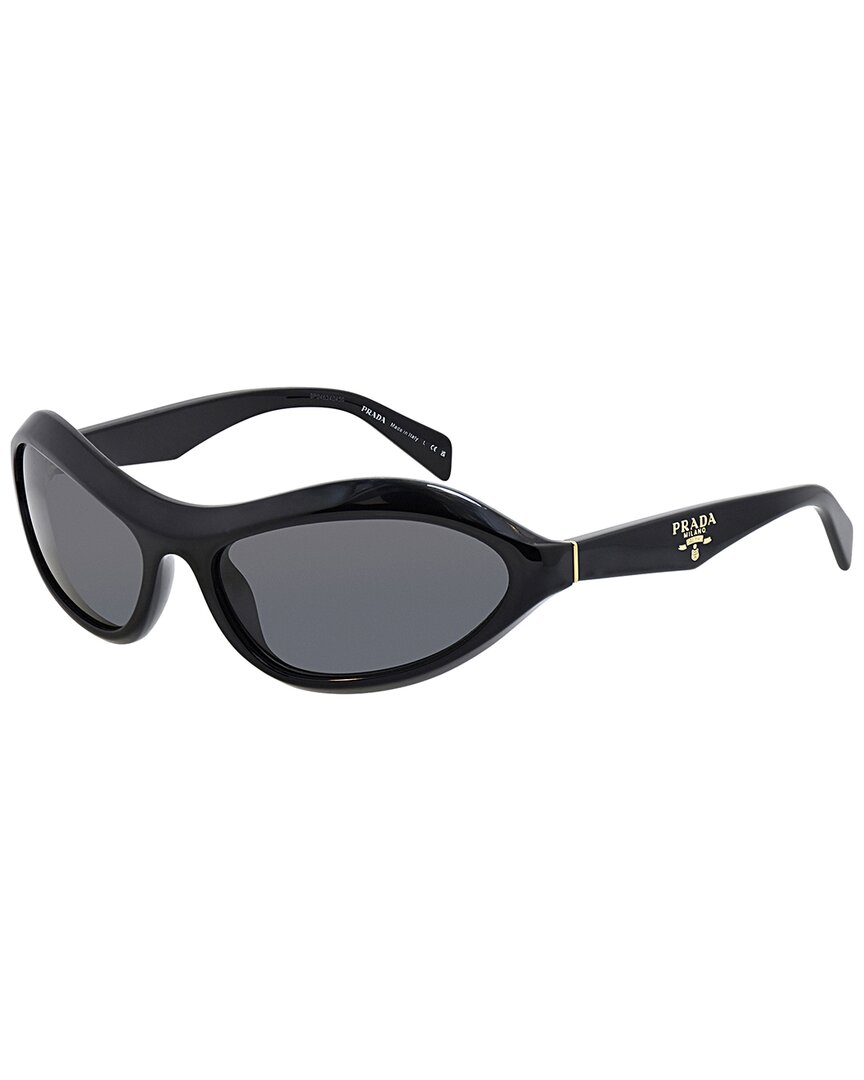 Prada Women's Black/Dark/Grey Pra20s 61 61Mm Sunglasses