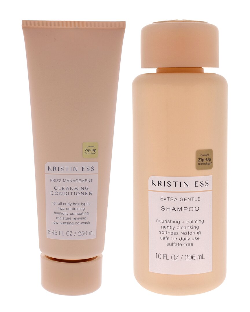 Kristin Ess Unisex Frizz Management Cleansing Conditioner Kit In White