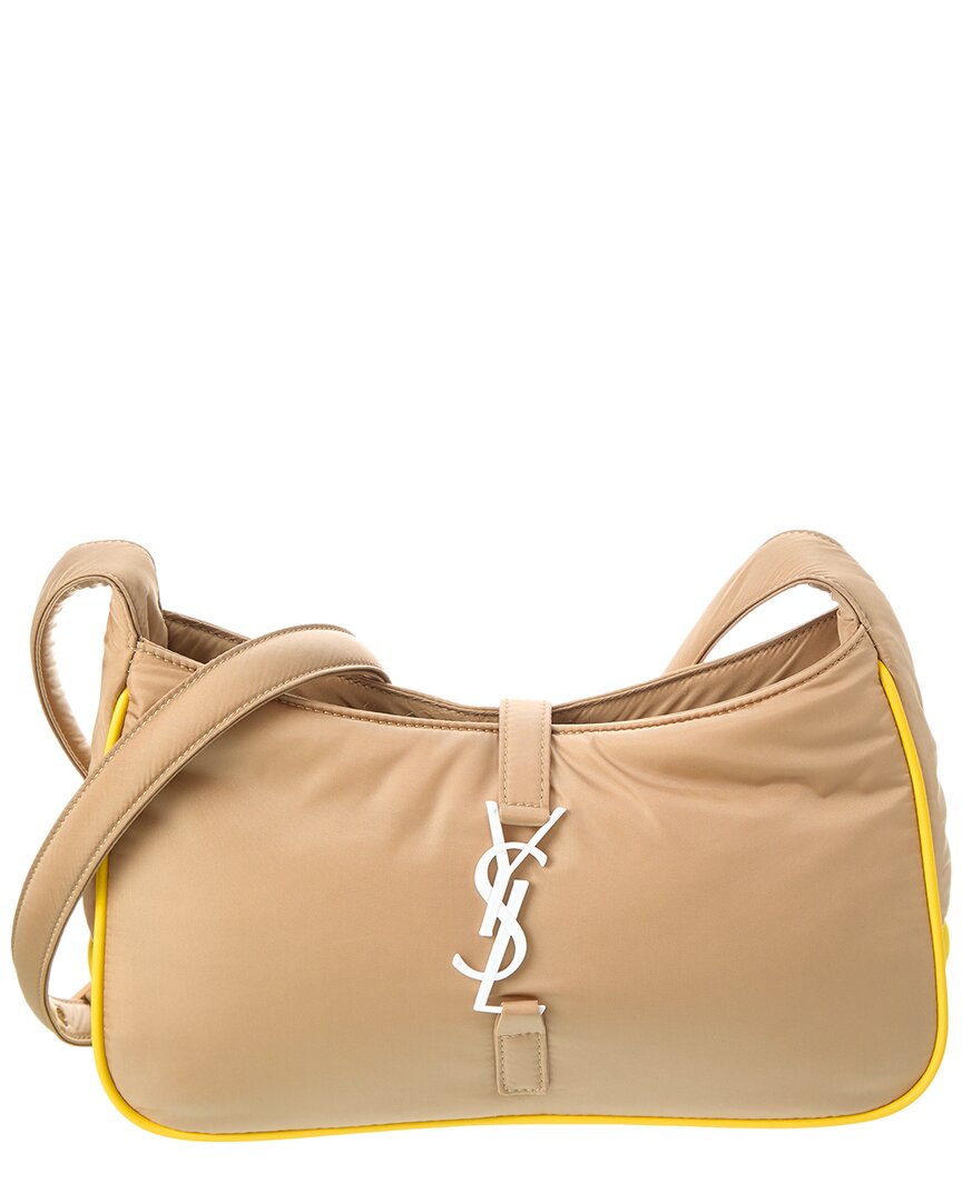 Saint Laurent Le 5 A 7 Golden Brown Nylon Crossbody Bag New