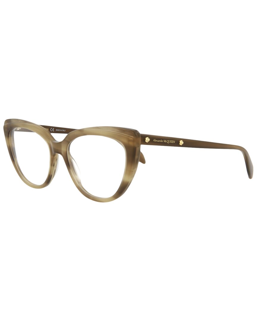 Alexander Mcqueen Women's Am0253o 53mm Optical Frames