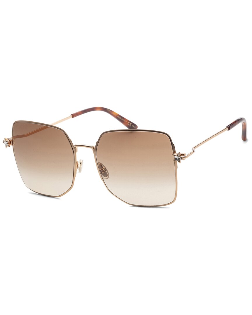 Shop Jimmy Choo Women's Trishagsk 58mm Sunglasses In Gold