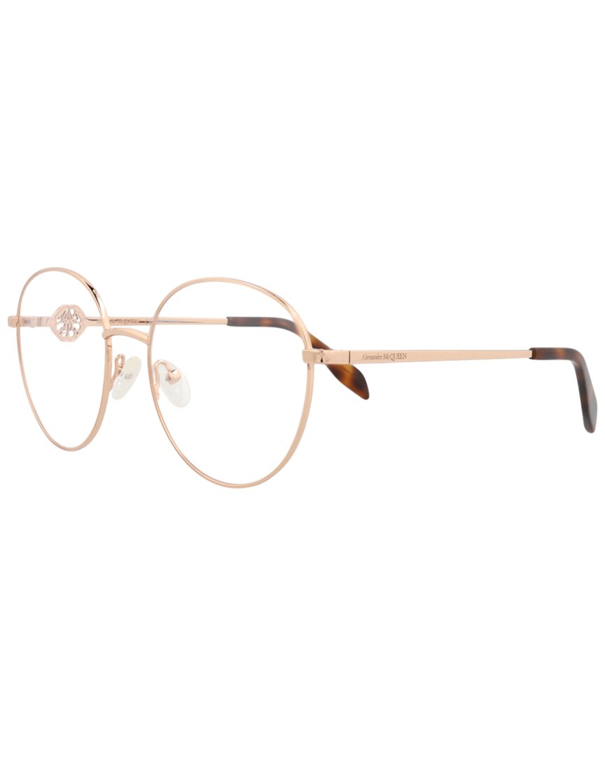 Alexander Mcqueen Women's Am0291o 55mm Optical Frames In Gold