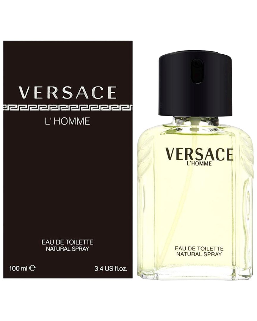 Versace Men's 3.4oz  L' Homme Eau De Toilette Spray In Transparent
