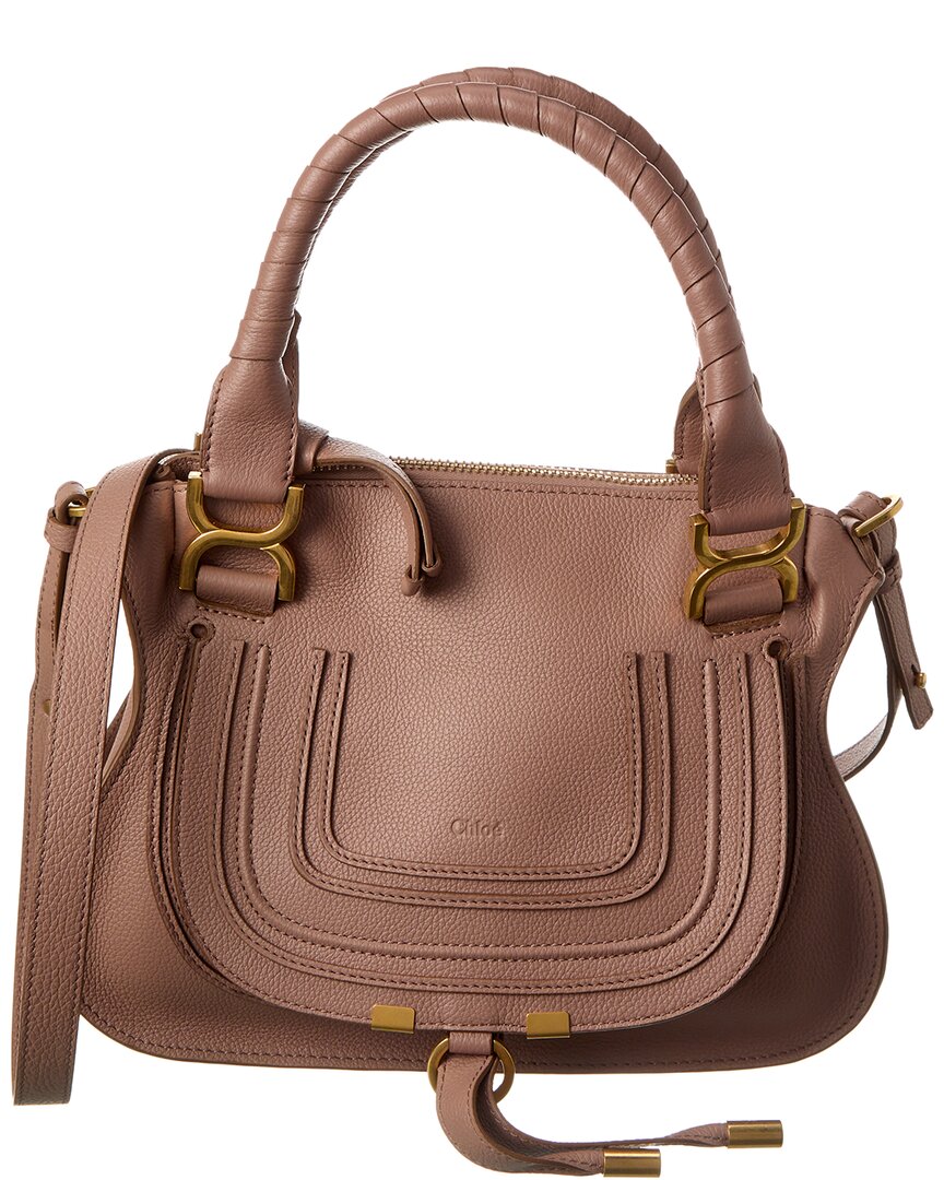 Chloé Chloe Marcie Small Leather Satchel In Brown