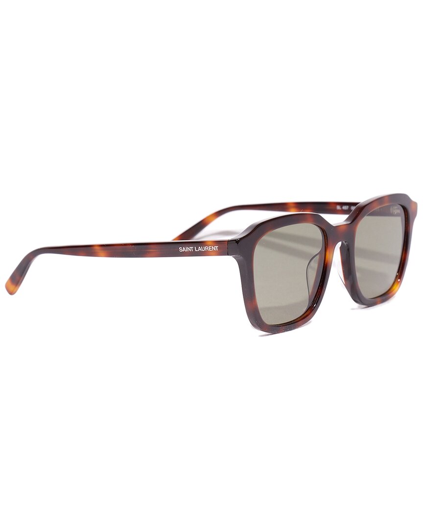 Saint Laurent Unisex Sl457 53mm Sunglasses In Brown