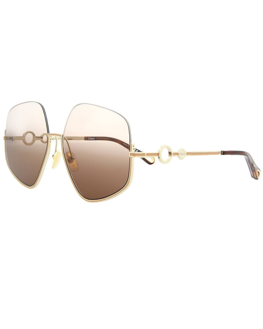 Chloé Women's Ch0068s 61mm Sunglasses In Gold