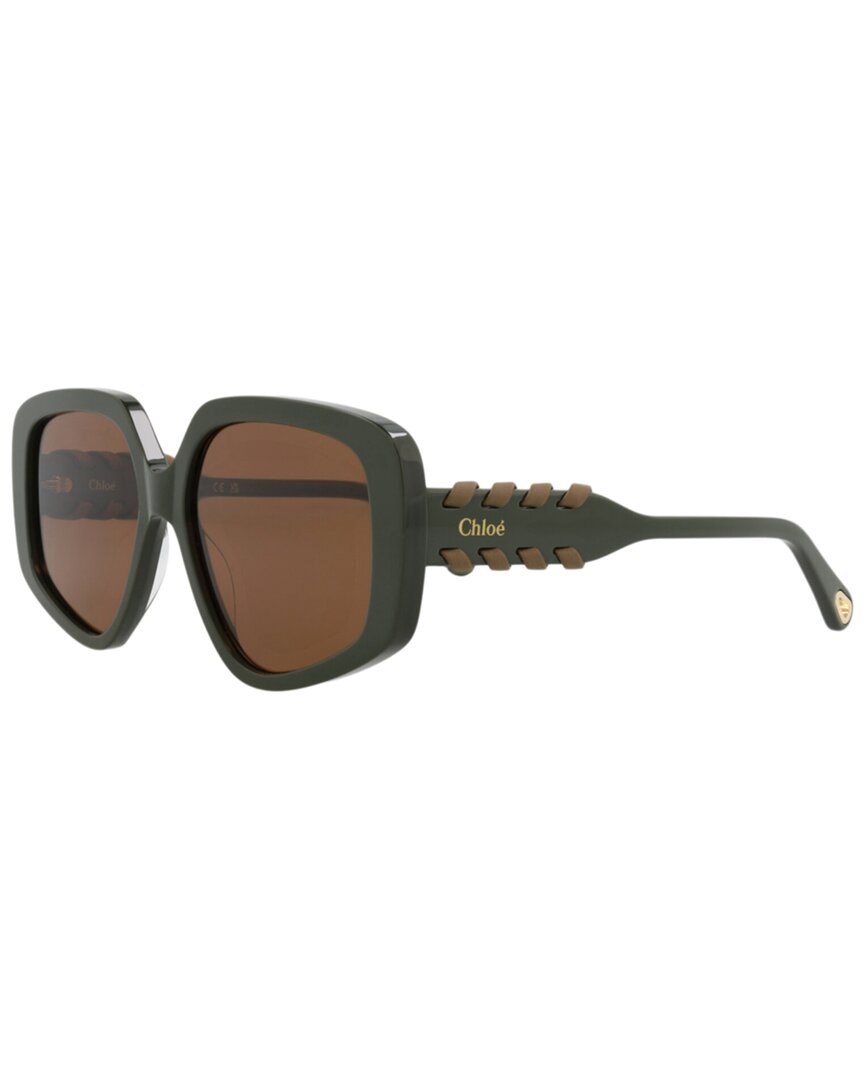 Chloé Women's Ch0210s 56mm Sunglasses In Green