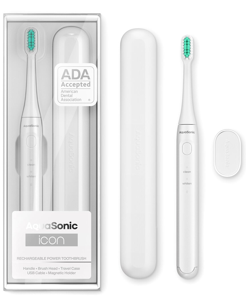 Aquasonic Icon Toothbrush In White