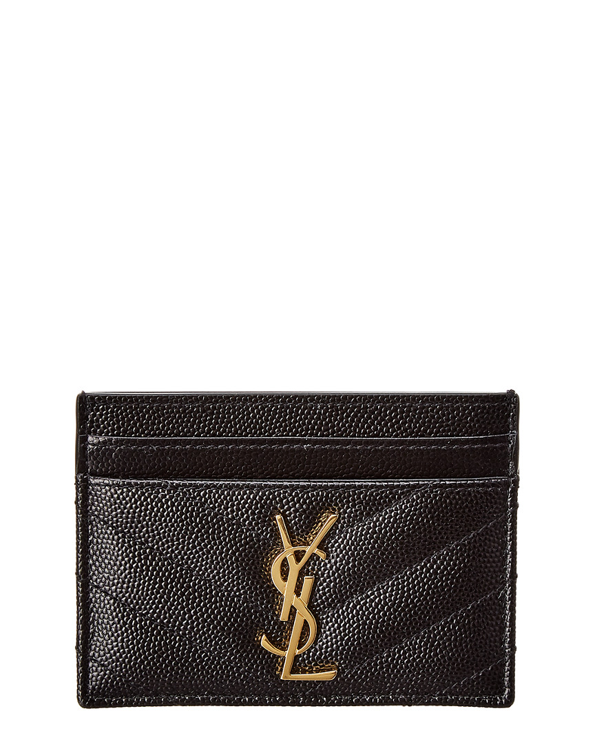 Saint Laurent Monogram Matelasse Leather Card Holder