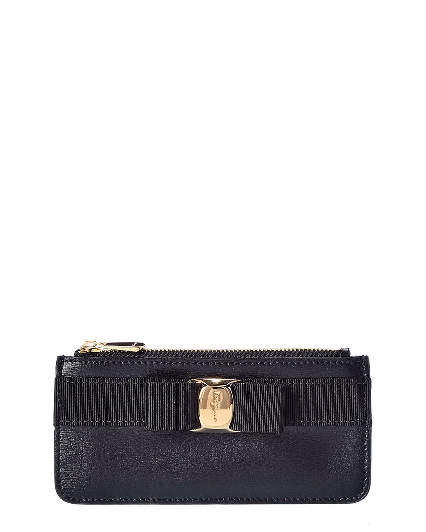 Ferragamo Salvatore Vara Bow Cardholder In Black