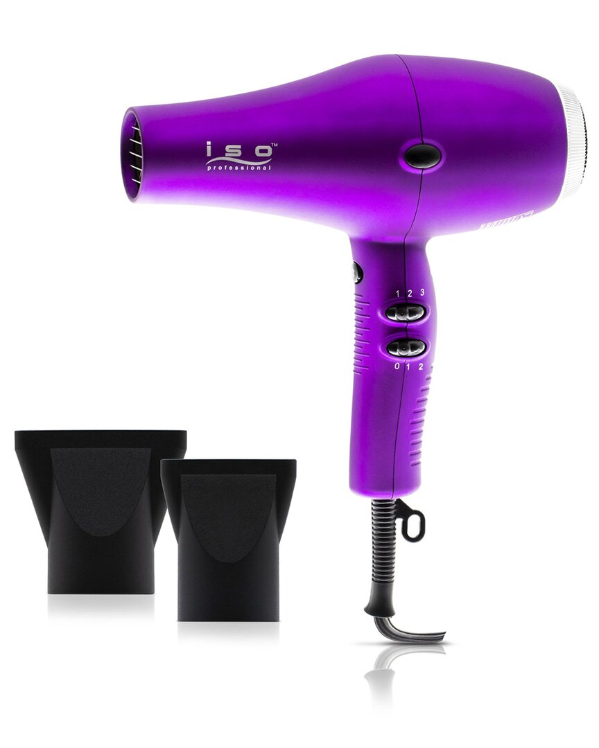 Shop Iso Beauty Nano Ionic 1875w Dc Motor Turbo-velocity Professional Hair Dryer In Purple