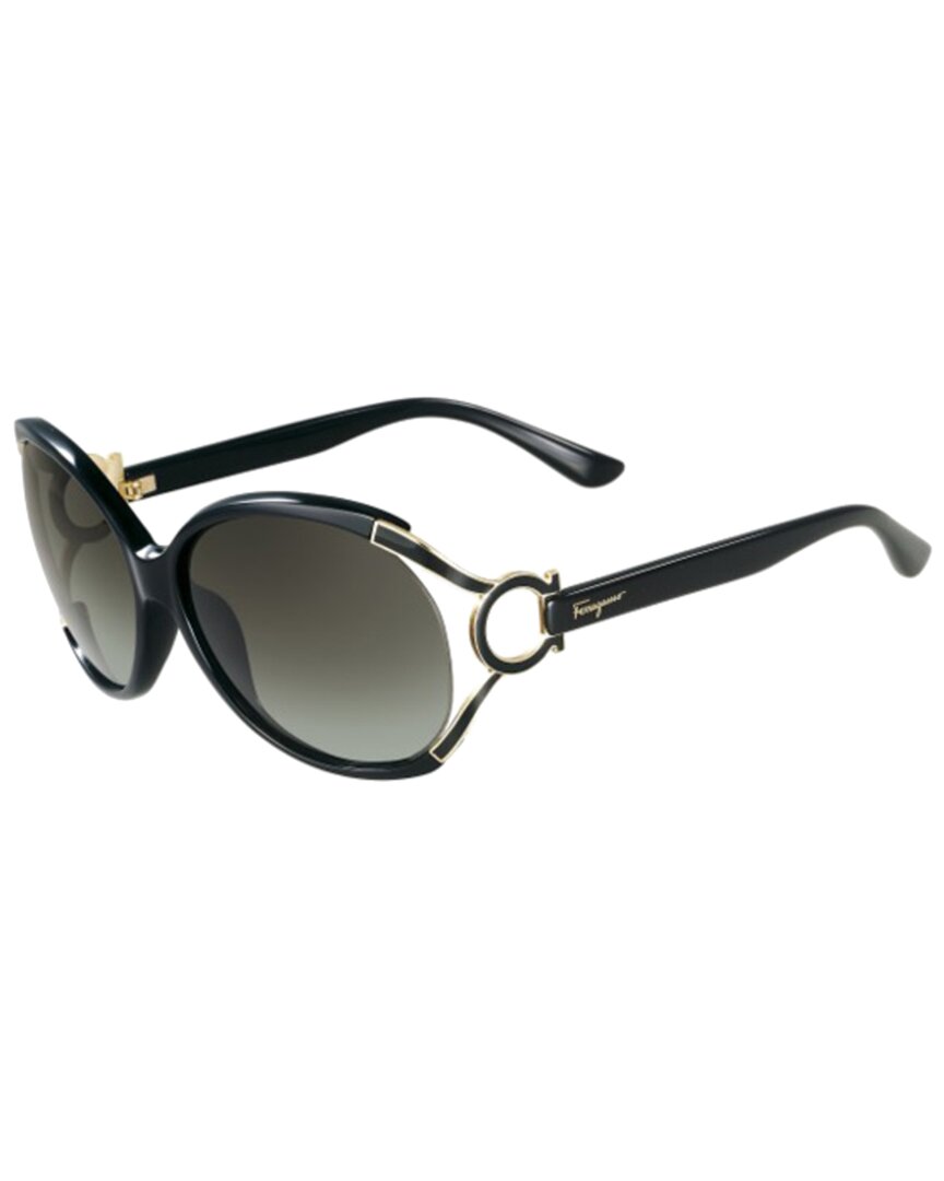 Shop Ferragamo Women's Sf600s 61mm Sunglasses In Black