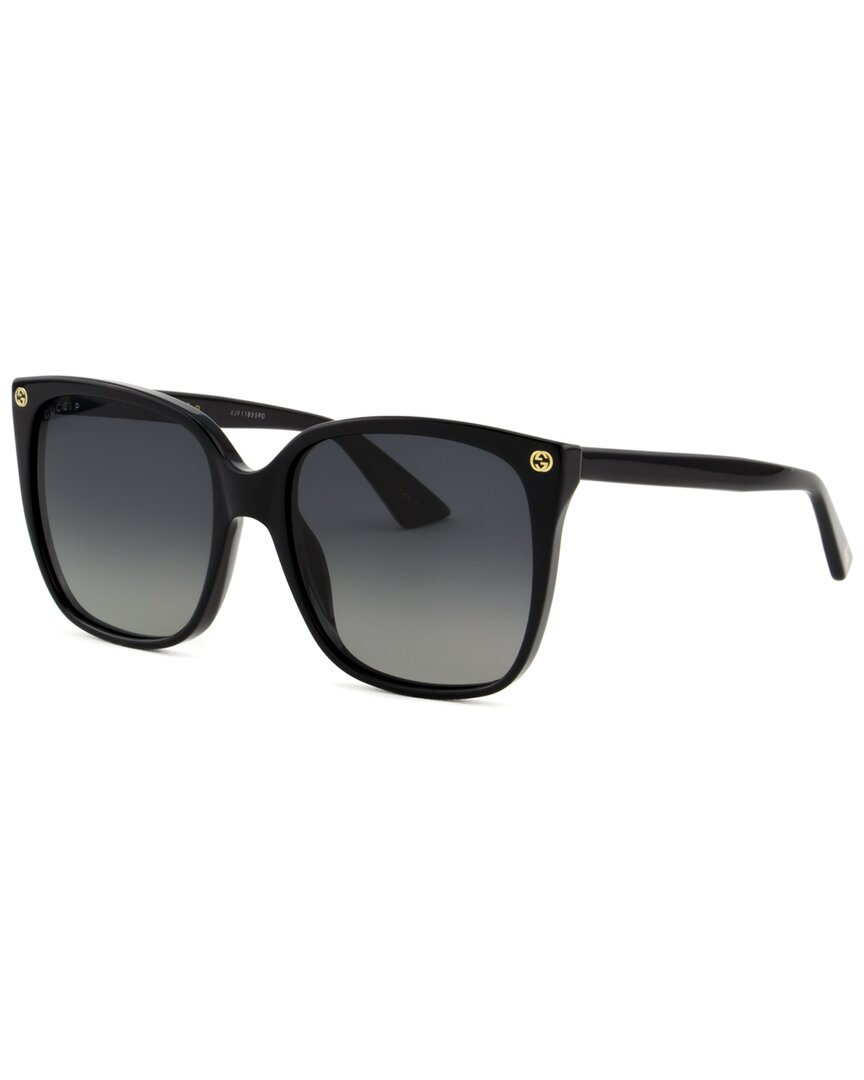 Gucci Women's Gg0022s 57mm Polarized Sunglasses In Black