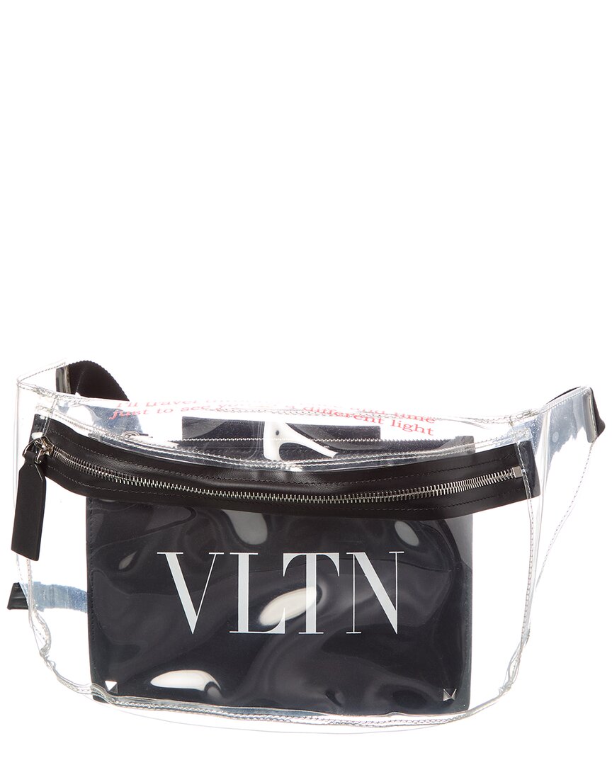 Valentino Vltn Vinyl & Leather Waist Satchel