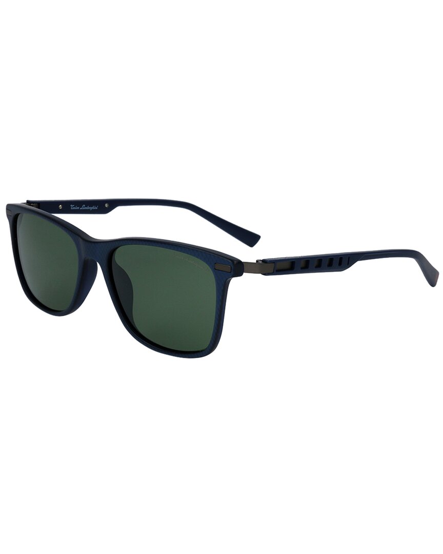 Tonino Lamborghini Men's Tl309s 55mm Polarized Sunglasses In Blue