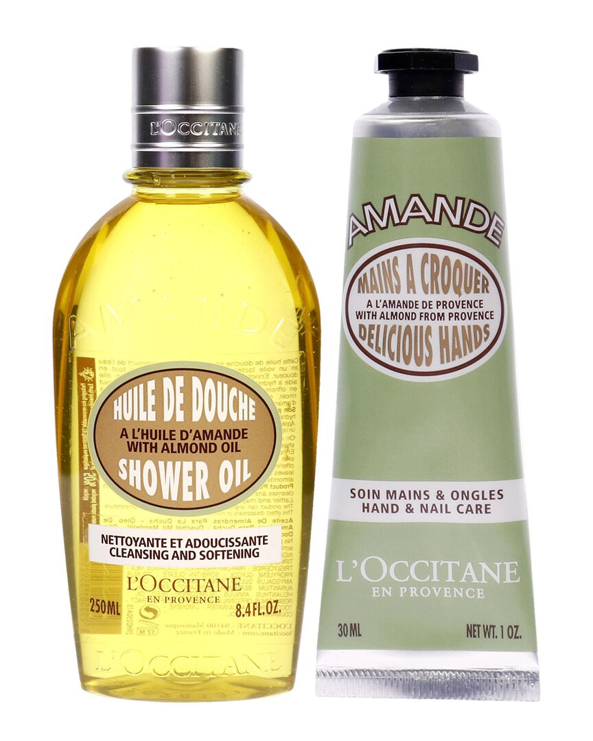 L'occitane Almond Cleansing & Softening Shower Oil And Hand Cream Kit