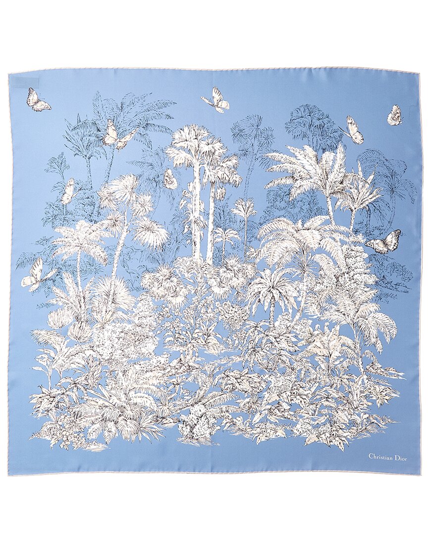 Dior Silk Scarf In Gray