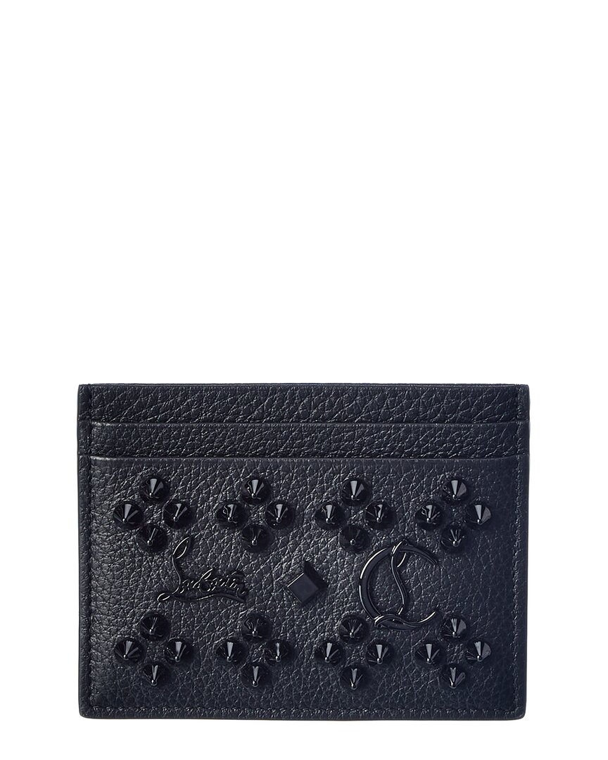 Christian Louboutin W Kios Leather Card Holder In Black