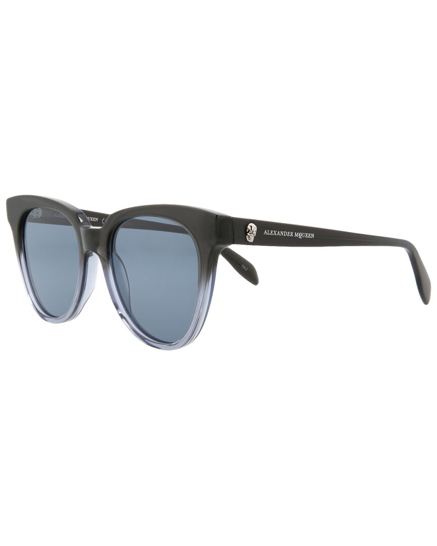 Shop Alexander Mcqueen Women's Am0159s 150mm Sunglasses In Grey