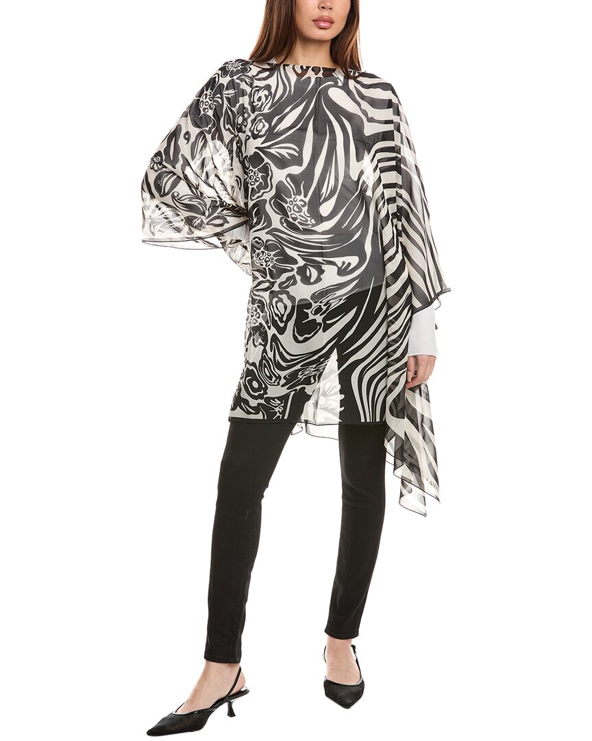 LANVIN LANVIN PRINTED SILK PONCHO