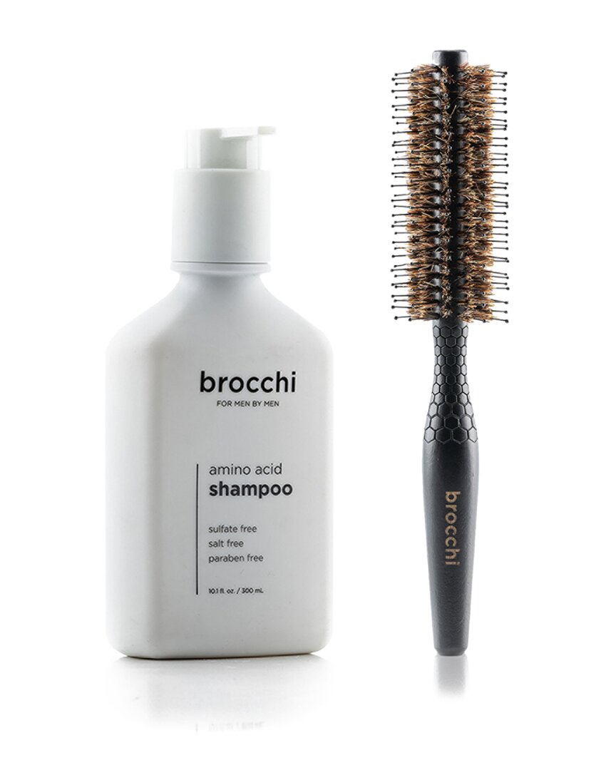 Shop Sebastian Brocchi Men's Sandalwood  Shampoo & Styling Brush Set