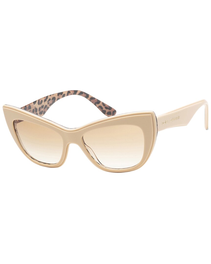 Dolce & Gabbana Dolce And Gabbana Gradient Light Brown Cat Eye Ladies Sunglasses Dg4417 338113 54