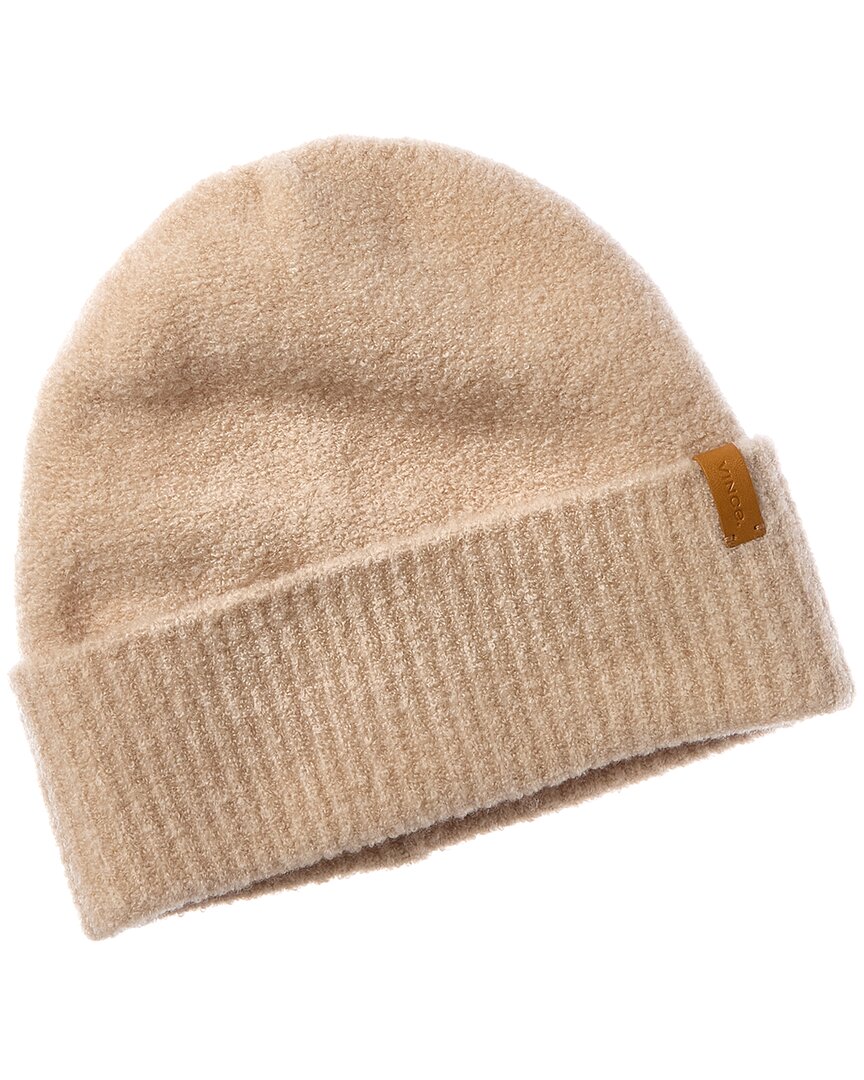 Vince Boucle Cuffed Wool & Cashmere-blend Hat In Neutral
