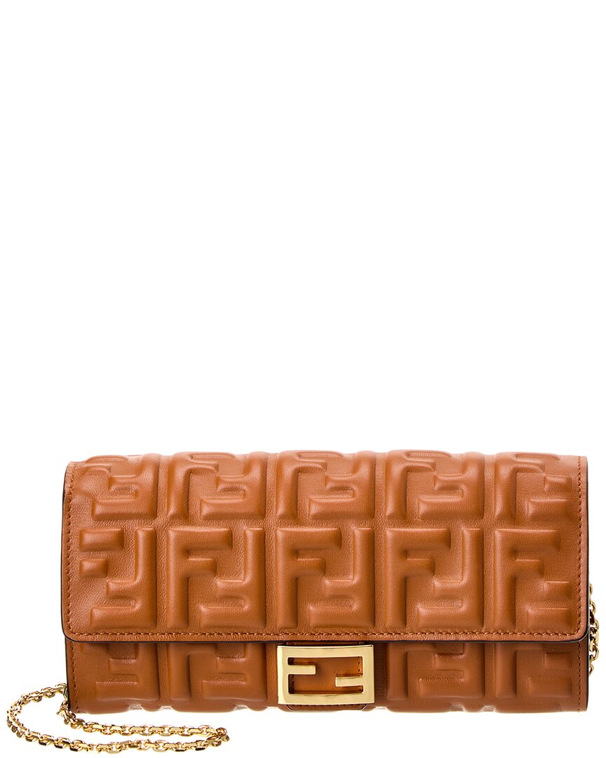 Fendi Studded Leather Continental Chain Wallet | Fomo Rochester, NY