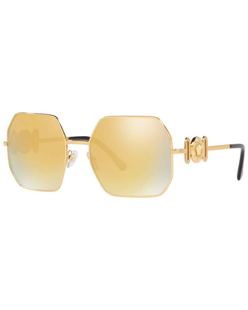 Shop Versace Women's Ve2248 58mm Sunglasses In Gold