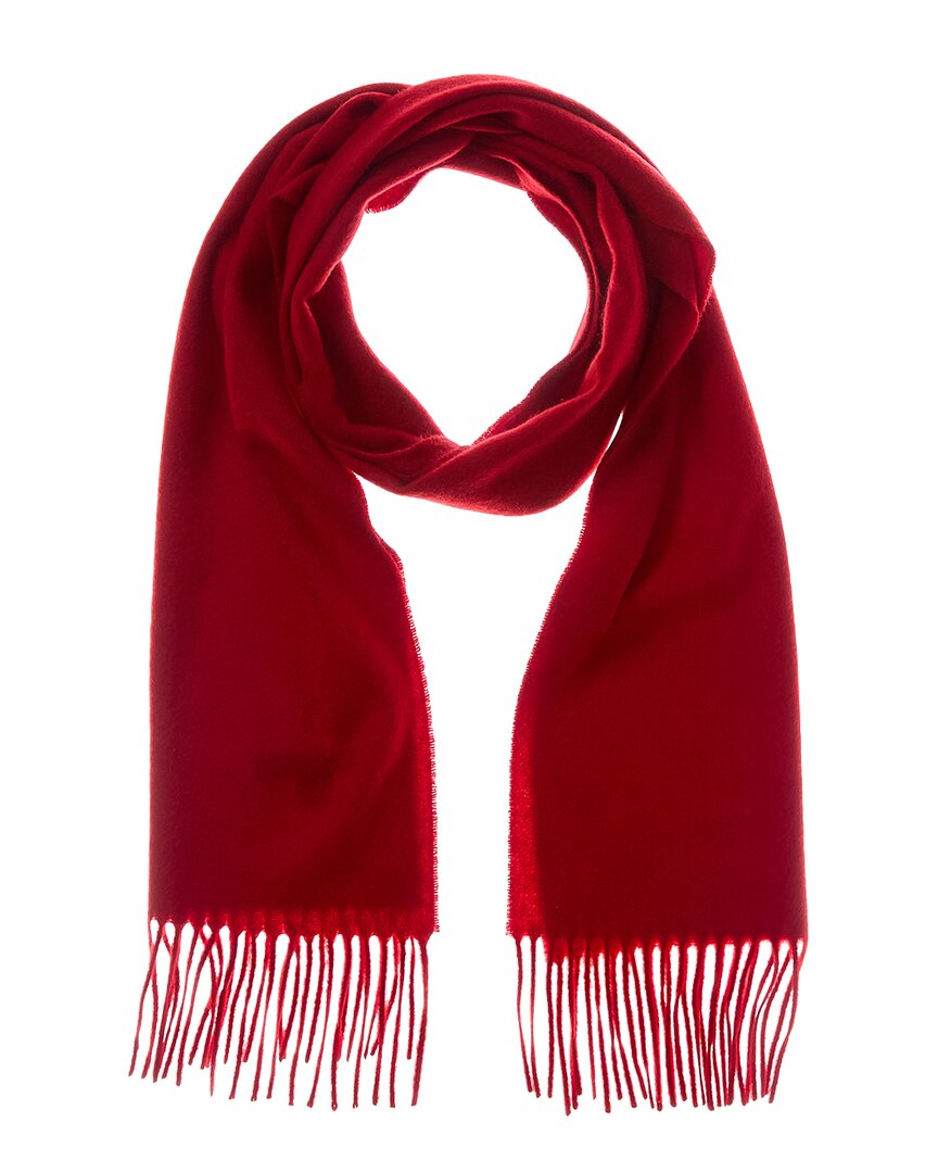 Amicale Cashmere Solid Cashmere Scarf In Red